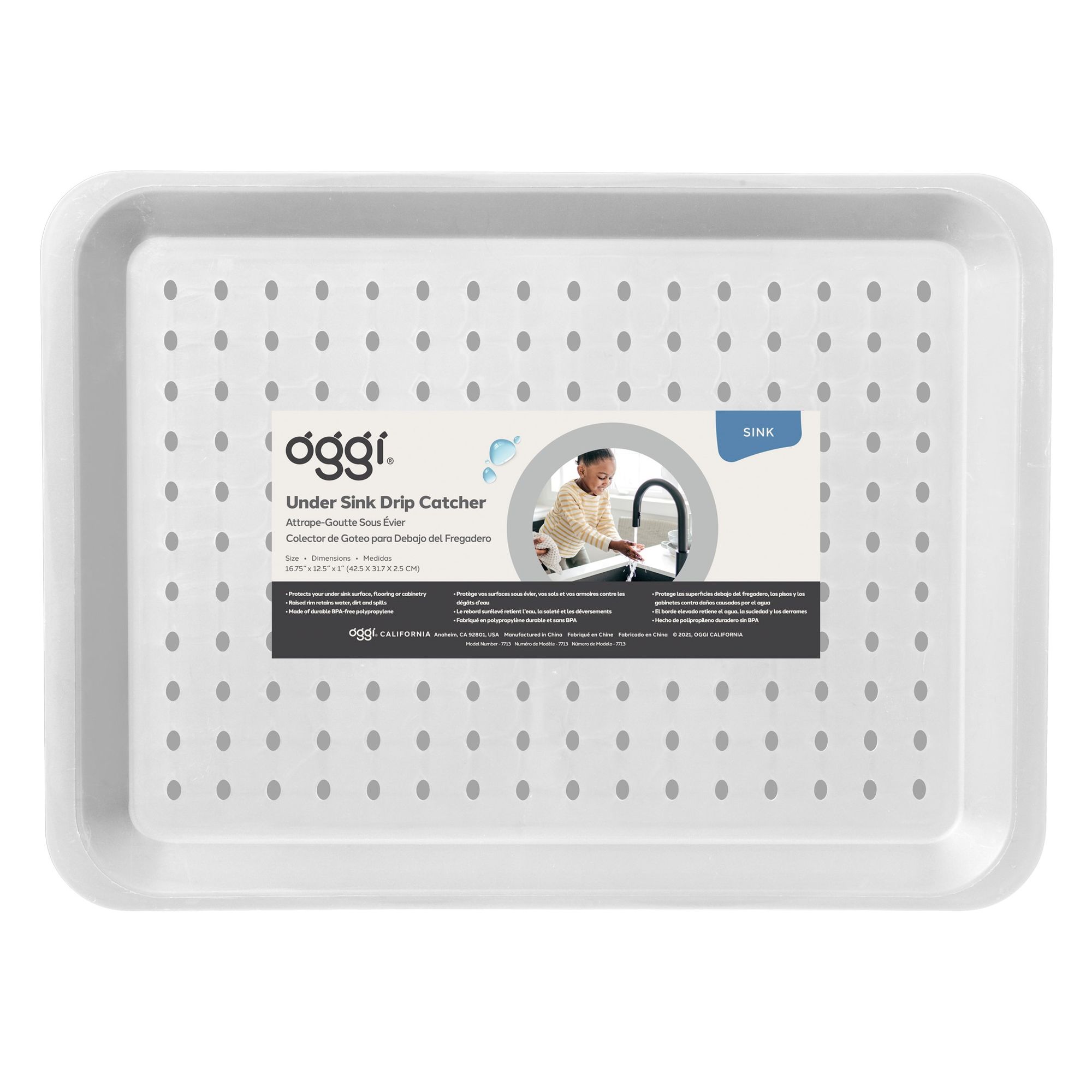 Oggi Under the Sink Drip Tray White